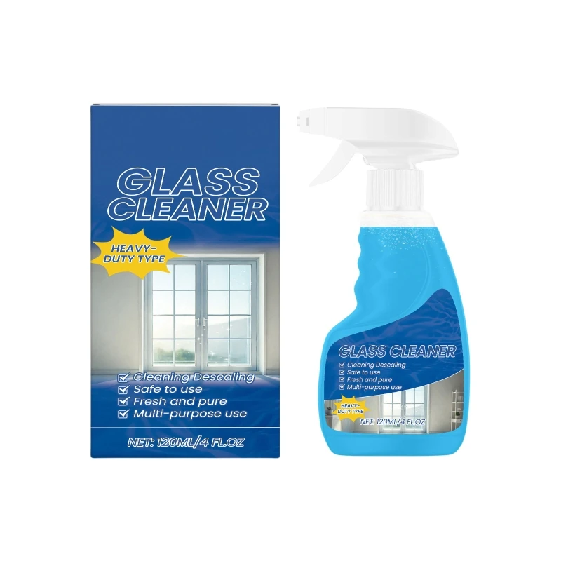 Stain Removing Glass Cleaner 120ml Glass Cleaning Sprayer Perfectly for Domestic Worker and Hotel Staff Professionals