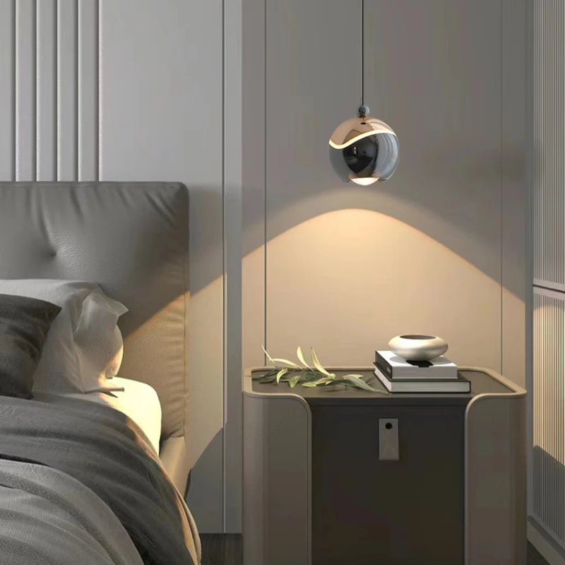

Прикроватная Подвесная лампа, современный минималистичный Регулируемый вертикальный светильник для спальни, маленький светильник