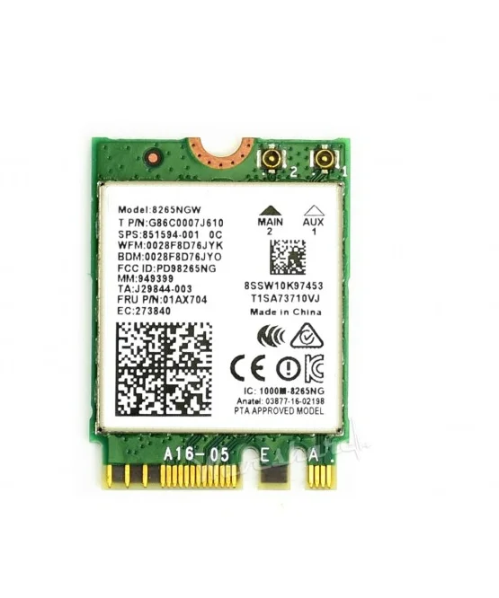 

Wireless-AC8265 NIC, двухдиапазонный Wi-Fi 5, Bluetooth 4,2, высокая скорость и низкая задержка