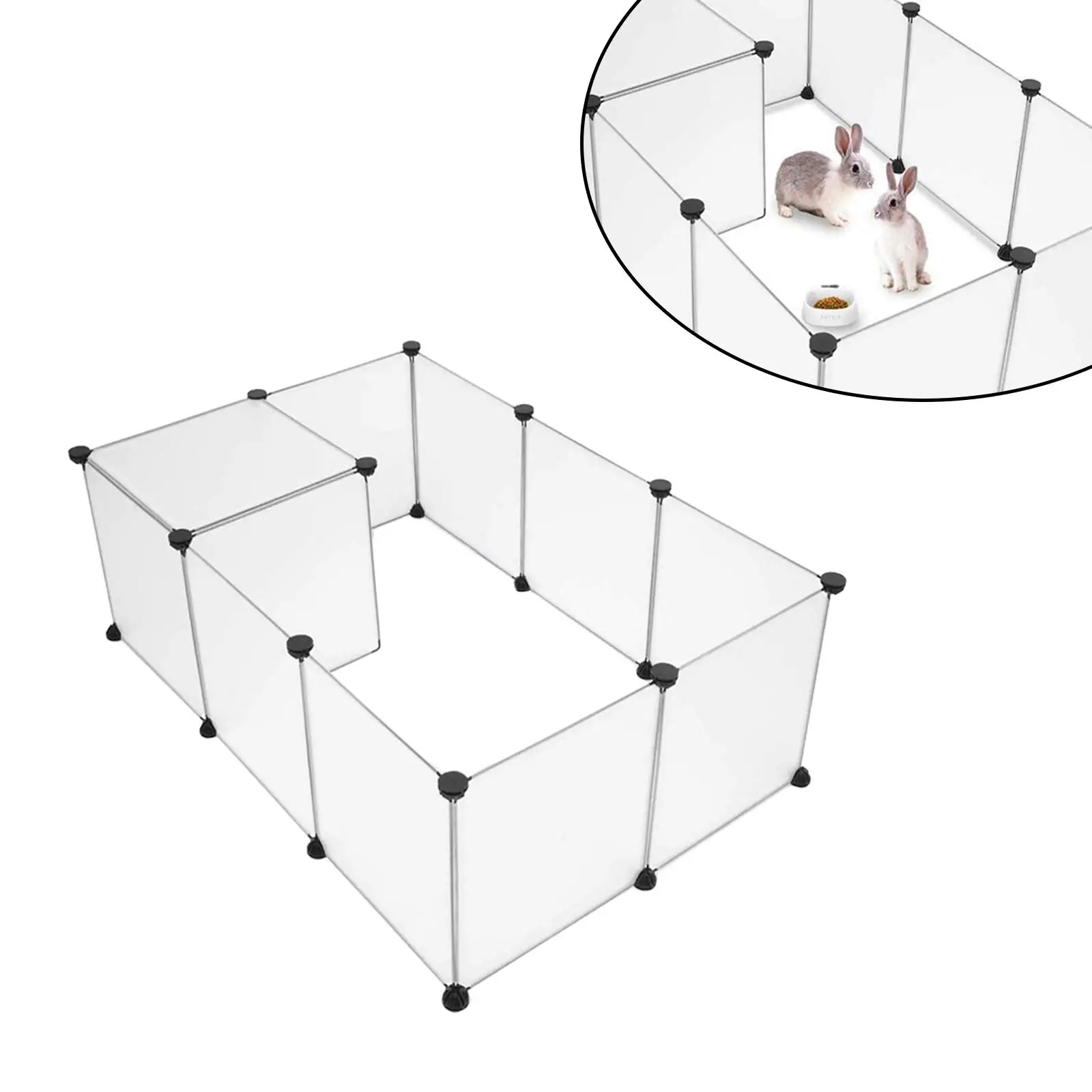 Dog Playpen Pet Fence Dog Cage Yard Fence, Small Animal Cage for Hedgehog Bunny