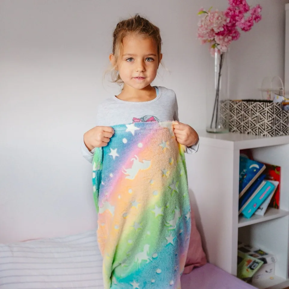 Kitchen & Home Sacco A Pelo Coperta Sirena Per Bambini – Morbida Flanella 140x60 Cm, Con Pinna, Rosa