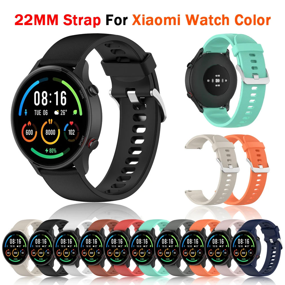 

Ремешок для часов Xiaomi watch Color Sport, сменный силиконовый браслет для Huawei GT 2 Pro 46 мм, Amazfit gtr 3 pro, 22 мм