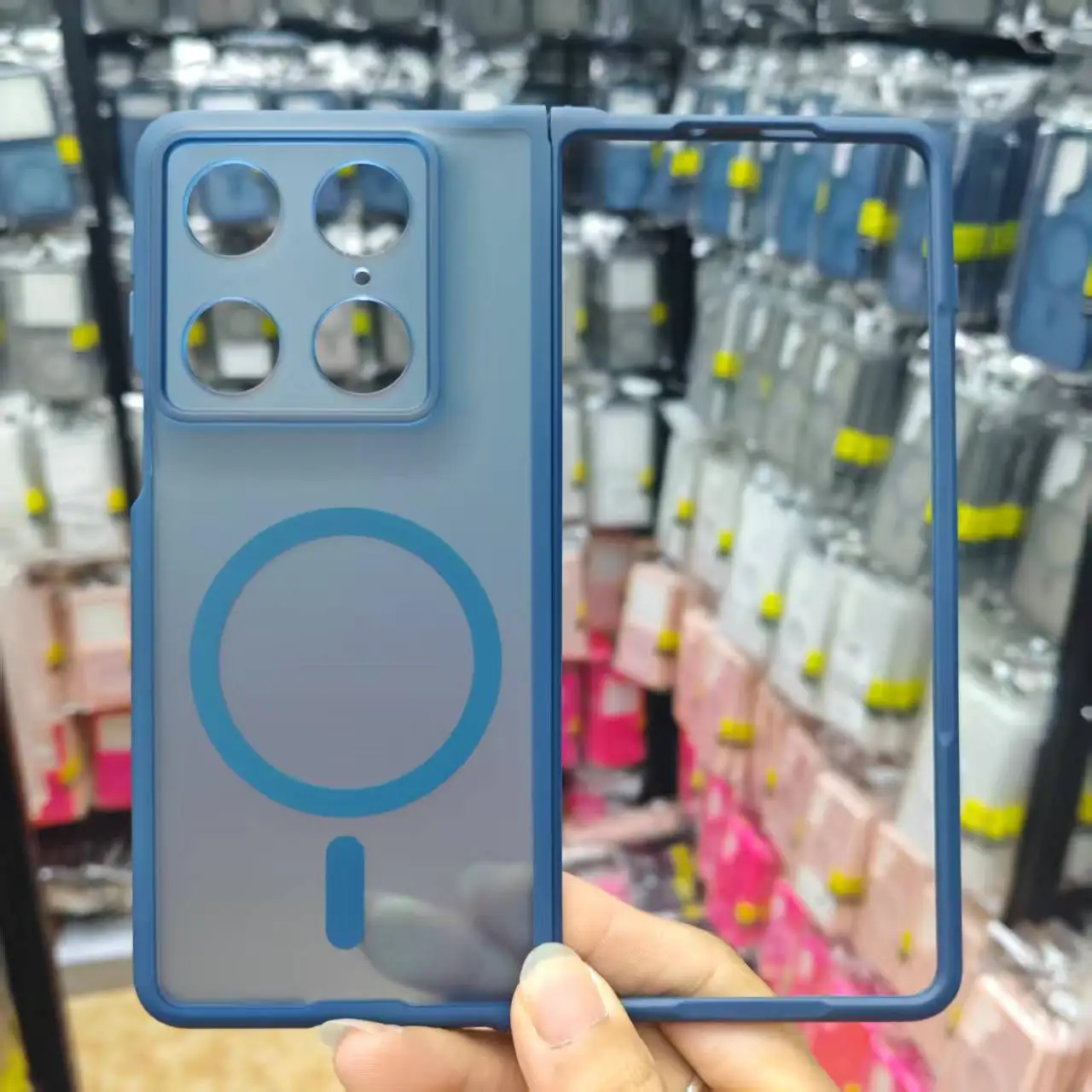 Matte Clear Magnetic Case with Skin Feel and Lens Protection