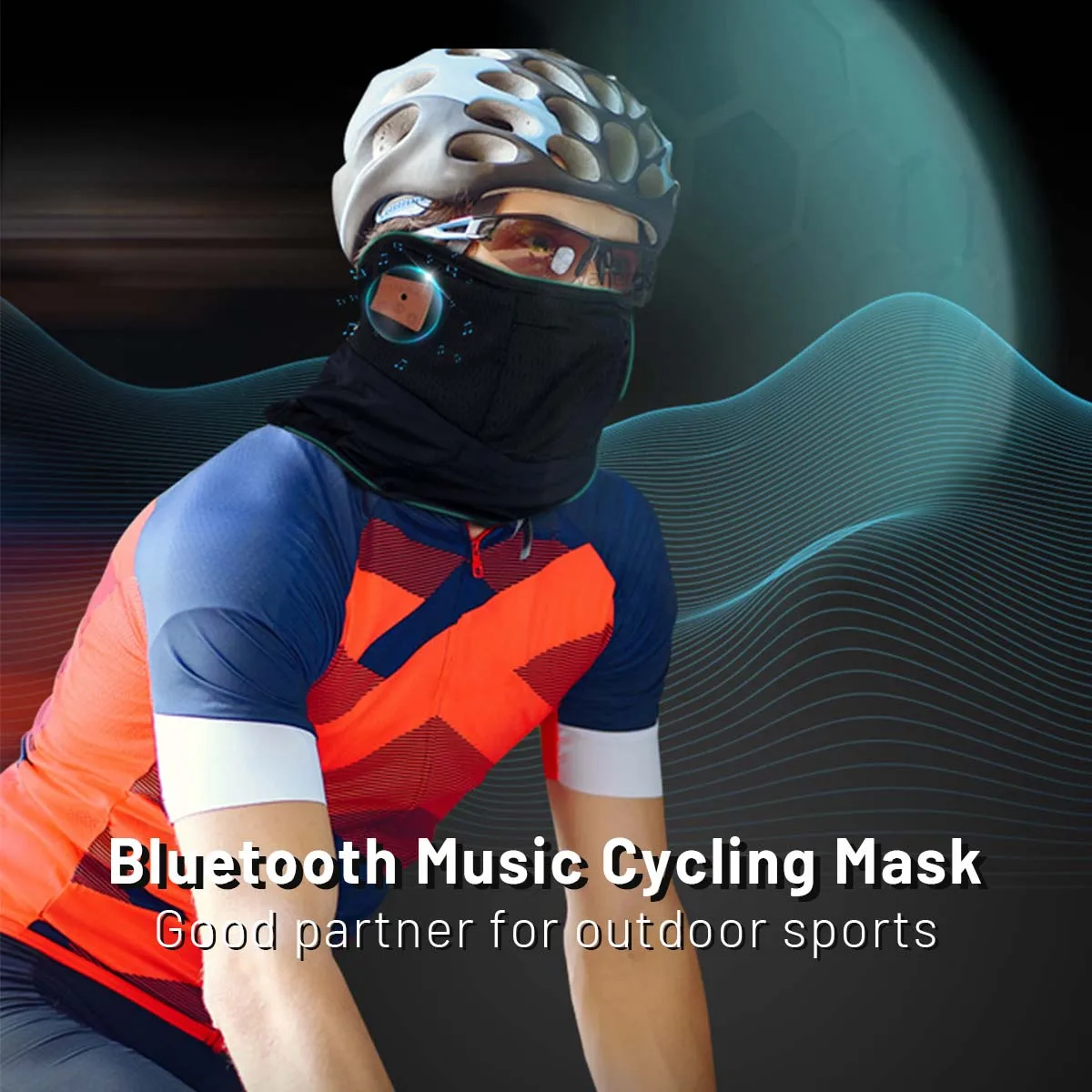 Outdoor Cycling Bluetooth Headphones Sports Sunproof Soft Face Mask Wireless Stereo Music Headset Handsfree Call for Running