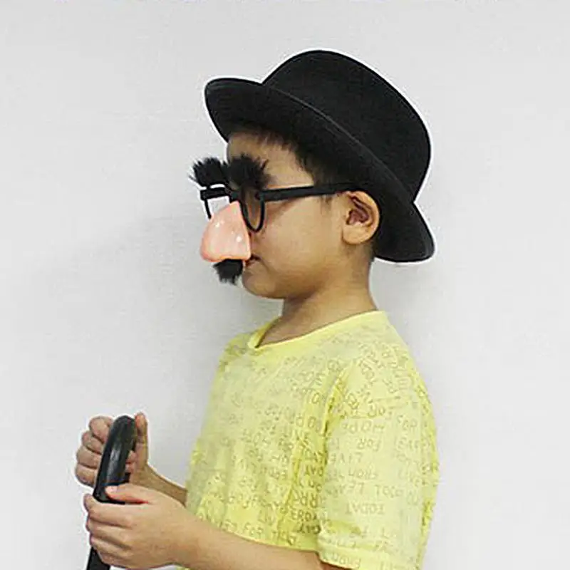 Big Nose Glasses with Eyebrows Mustache Silly Funny Photo Props Halloween Party Eyeglasses Novelty Prank for Birthday Parties heart shaped glasses,party photo props,cosplay glasses,funny sunglasses,halloween decoration props,fake mustache
