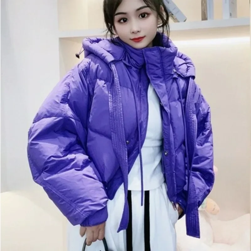 2024 New Women Down Jacket Winter Coat Female Short Parkas Given To Philandering Outwear Hooded Leisure Time Versatile Overcoat