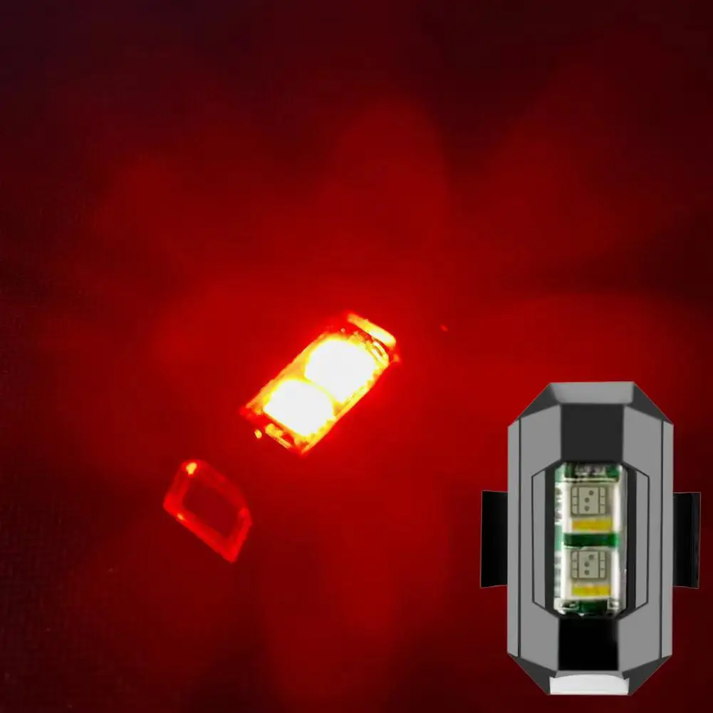

1 Set Mini Safety Lamp Wiring Free Simple Installation Aircraft Strobe Light USB Charging Drone Night Signal Warning Light