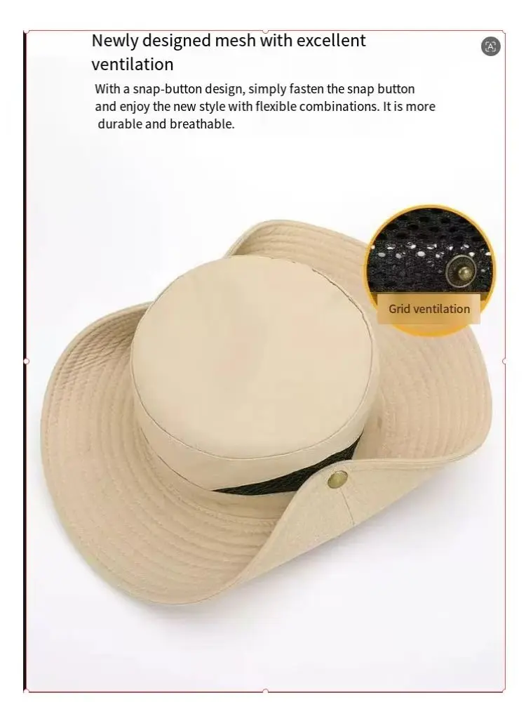 Solid Colour Quick Drying Fisherman Hat Custom Logo Hiking Cap_voghion.com