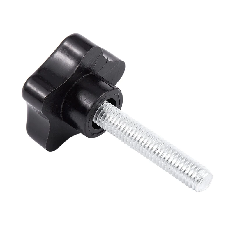 2X M8 X 40Mm Screws Star Head Wing Screw Clamp Knob Handle Black
