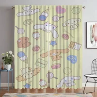 Modern Living Room Curtains 2 Pieces Cinnamorolles Home Interior Curtains for Camera Window Curtain Halloween Decoration Shades 1