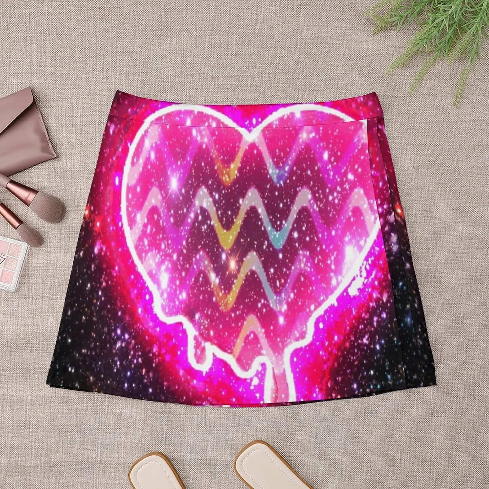 Neon Heart Melt Mini Skirt skirts for womens School skirt Clothes for summer Miniskirt woman