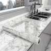 40cm Marble Self-adhesive Wallpaper Bathroom Kitchen Cabinet Countertop Contact paper PVC Waterproof Wall Stickers 5