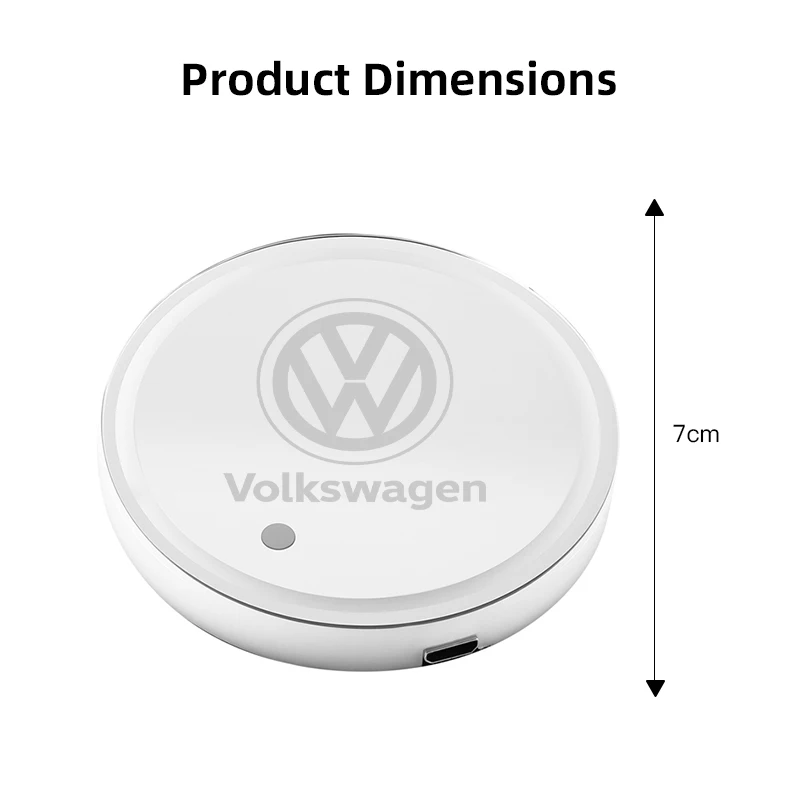 LED 자동차 컵홀더 패드 충전식 자동 분위기 조명 (폭스바겐 VW GTI 폴로 골프 파사트 티구안 아테온 투아렉 CC 타이고 용)