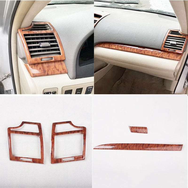 garniture de tableau de bord intérieur en bois pour toyota camry couvercle de accessoires de voiture