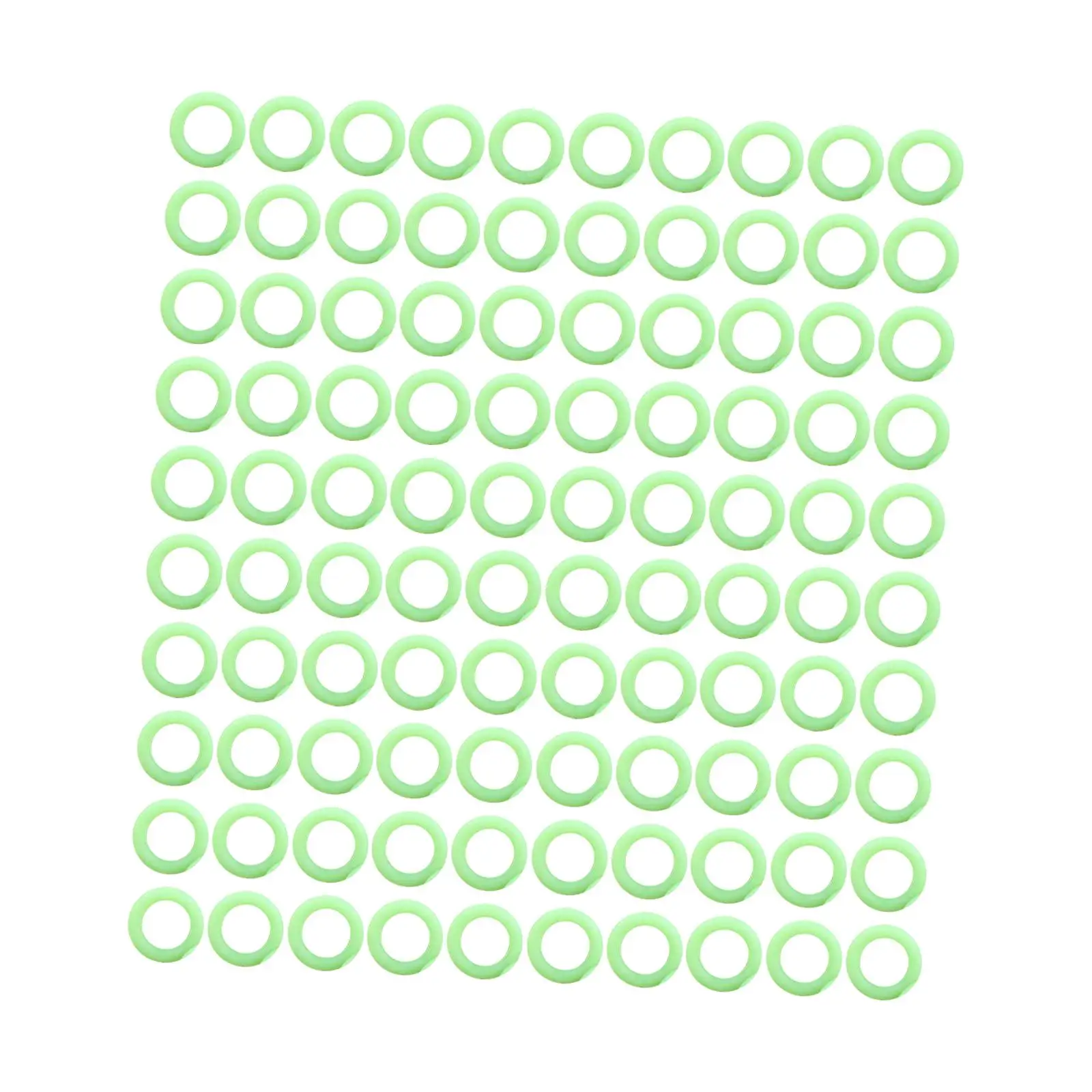 

100Pcs Tent Stake Rings Glow in The Dark 15mm Luminous O Shaped Rings Tent Nail Rings Silicone O Rings for Outdoor Camping