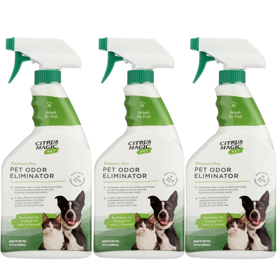 Pet Odor Eliminator Enzyme Spray 3 Pack 22oz