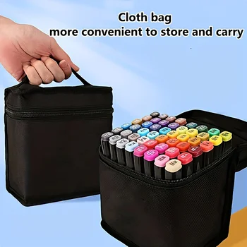 36/24Colors Art Markers Pen Set for Draw Double Headed Sketching Oily Tip Based Markers Graffiti Manga Artists School Supplies 1
