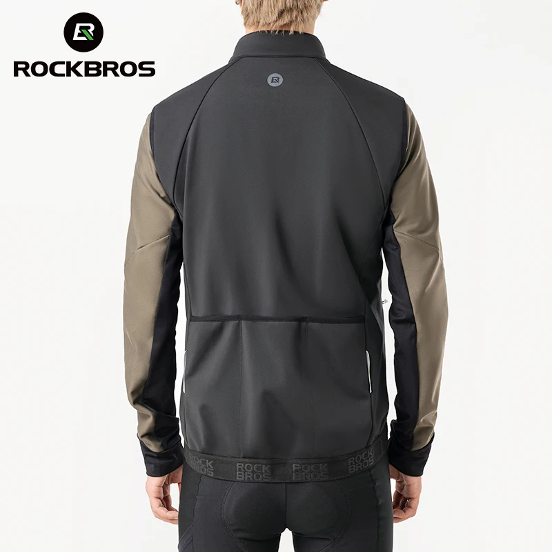 ROCKBROS Kerékpározás Alsóing Felmelegedés polár szélálló Alsóing fleece-lined MTB Bicaj Bicikli Öltözet Ujjatlan Kerékpározás kabát téli Őszies