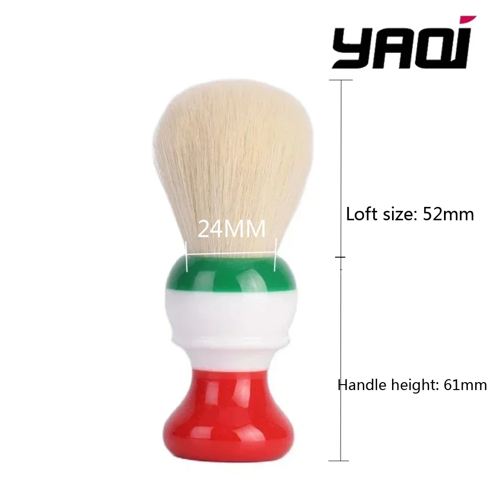 2026 YAQI 면도 브러쉬 24mm 캐시미어 합성 매듭 남성용 습식 면도 브러쉬 남자친구를 위한 생일 선물