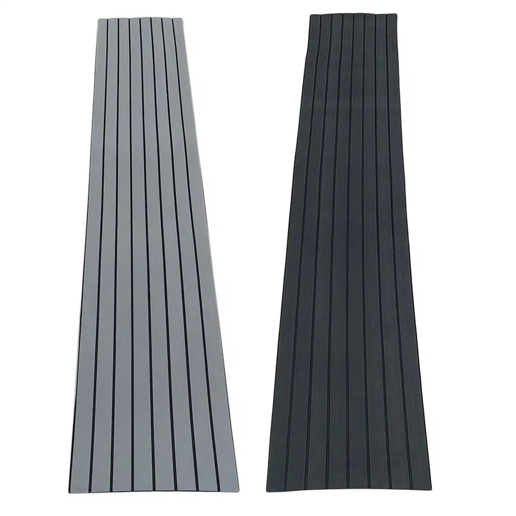 

Self EVA Boat Yacht Marine Flooring Faux Imitation Teak Sheet 50x2400x6 Swimming Mat Light / Dark Gray