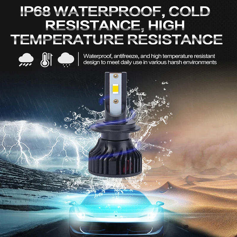 LED Headlights Carshark H4 H7 H11 H8 H9 9005 9006 Fog Lights for Car
