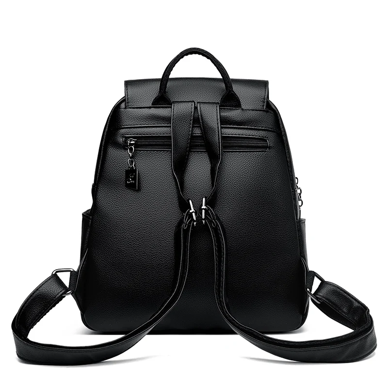 Large capacity travel women's backpack handbag new fashion popular women backpack high-quality leather fashion women bag wallet