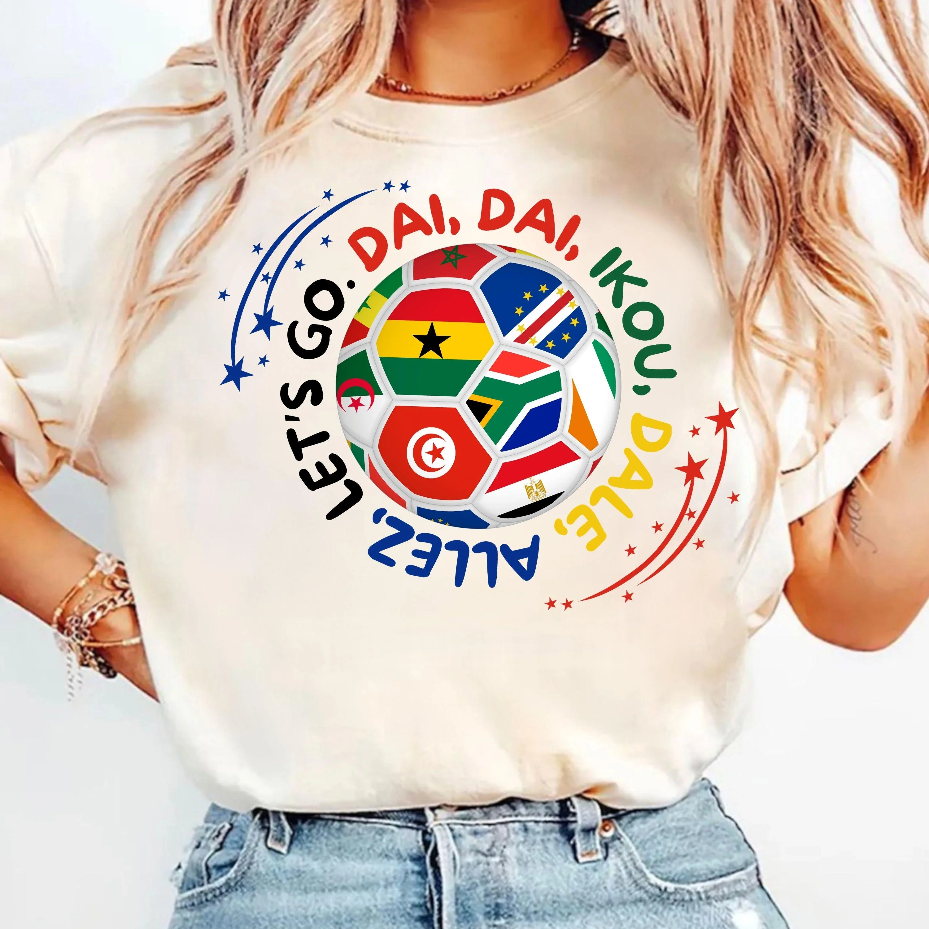 2026 Shakira World Football Song T-Shirt für Männer und Frauen, Sommer-Baumwollkleidung, lässige Mode, Rundhalsausschnitt, kurzärmeliges T-Shirt, Streetwear