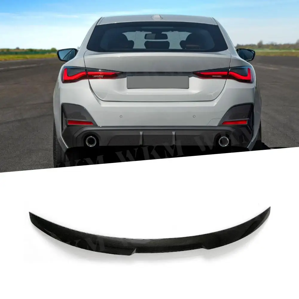 

ABS Car Boot Spoiler Rear Trunk Duck Spoiler Wing for BMW 4 Series G26 425i 430i M Sport Sedan 2021 + Carbon Look Gloss Black