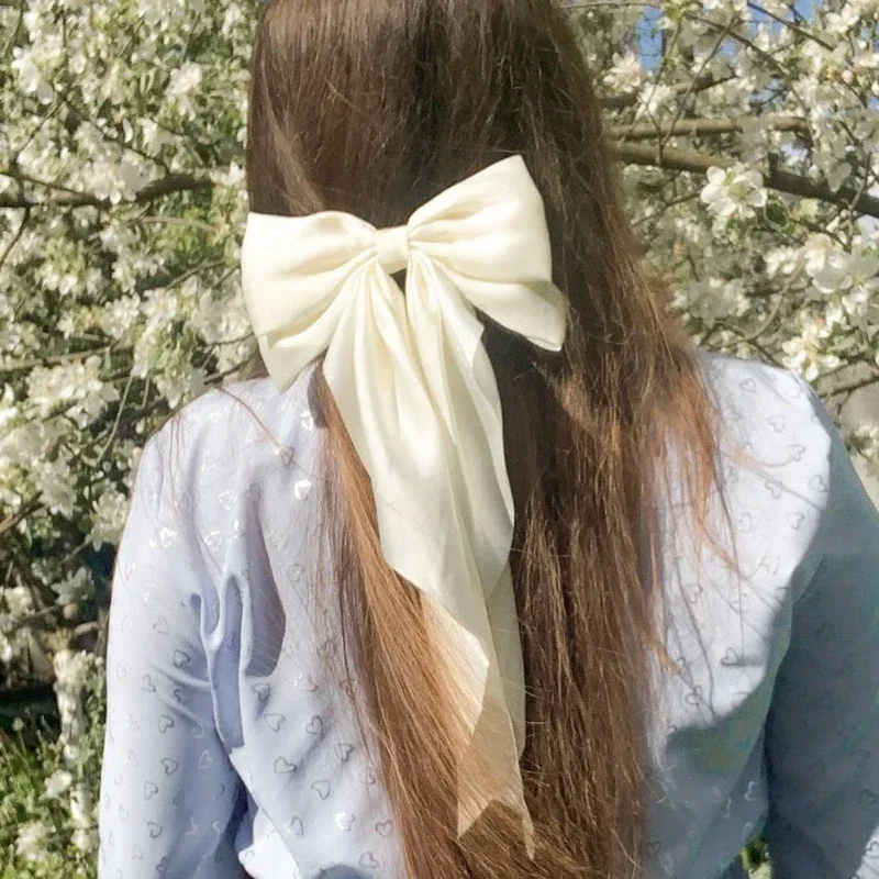 Large hairpin for women, Korean headbands, large clips with bow, single color for weddings, ponytail clip, hair accessories for girls.