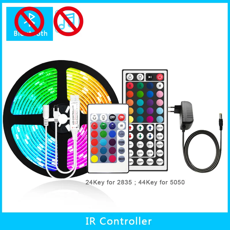 cheap led strip lights 20M 30M RGB LED Strip Lights 5050 2835 5M 10M 15M Leds Tape Ribbon DC 12V LED Strip Lamp IR WiFi Bluetooth Controller Adapter EU led light strips for room LED Strips