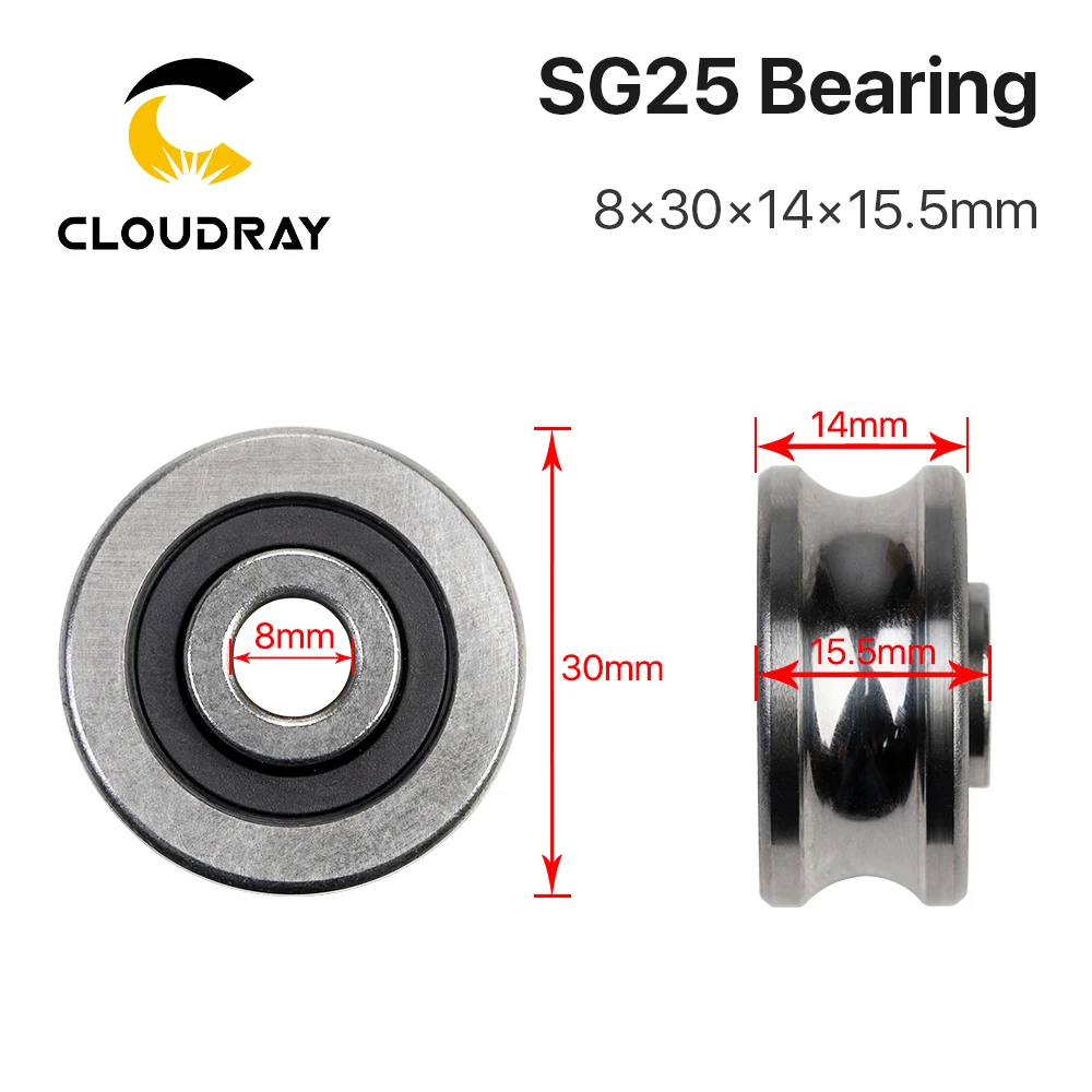 sg25 rolamentos de esferas para co2 gravacao laser maquina corte 04