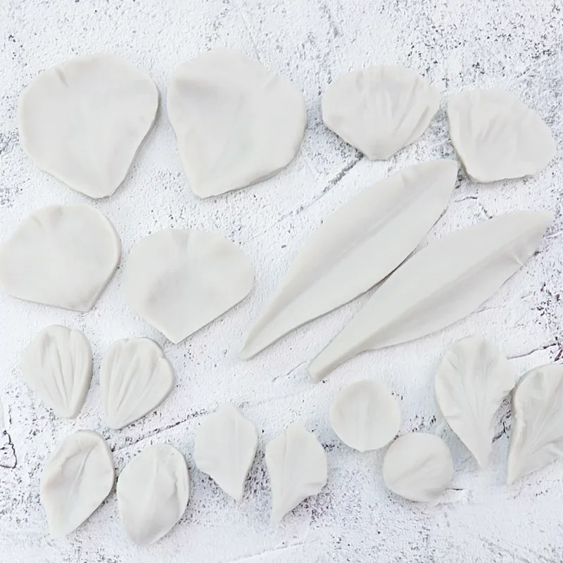 Silicone Mold Simulation Leaves Series Petal Veiner Silicone Mold Chocolate Fondant Gumpaste Sugar Clay Flower Drip Resin Mould CakeTools