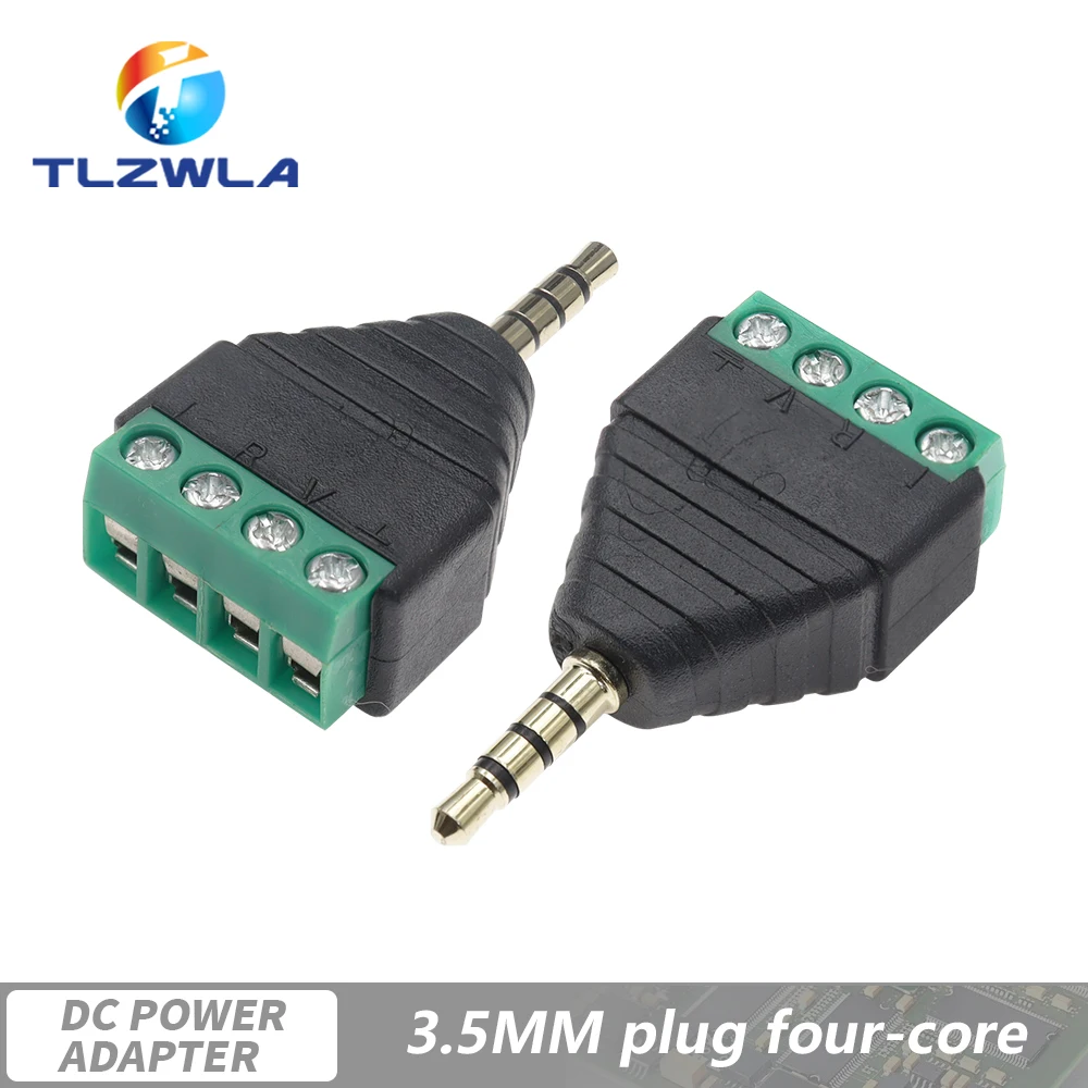 Stereo Audio Jack to RCA Mono Plug with Screw Terminal Adapter