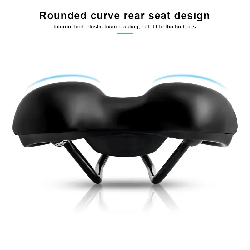Hollow MTB Road Bike Saddle - Comfortable PU Leather Shockproof Cushion for Men and Women