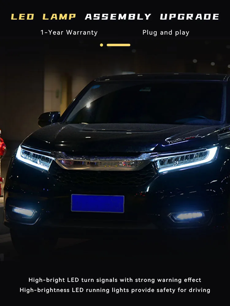 Honda Avancier 2017-2023 용 헤드라이트, 업그레이드 패션 LED 어셈블리, 슈퍼 브라이트 전구, 다이내믹 프론트 램프 액세서리, 신제품
