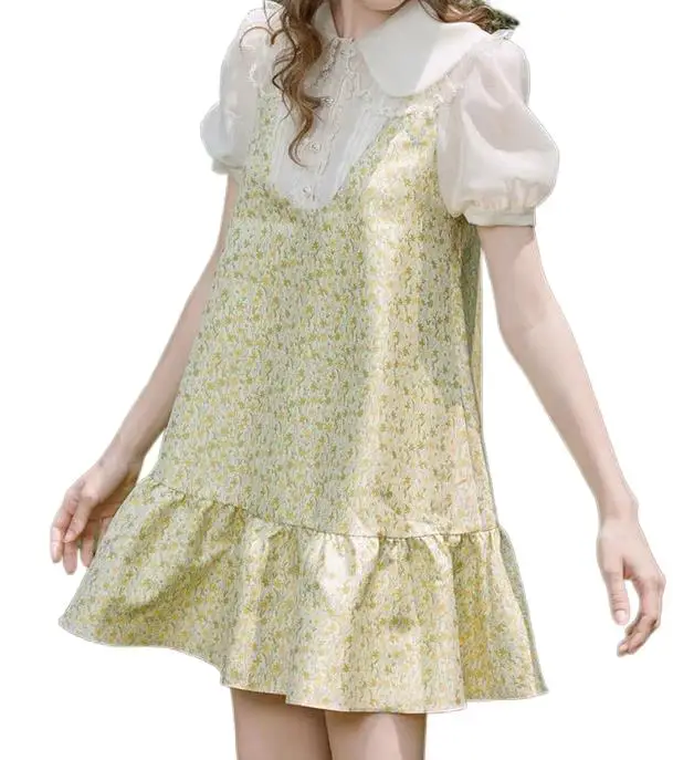 

2023 Women's Clothing Summer New Jacquard A- line Dress 0730