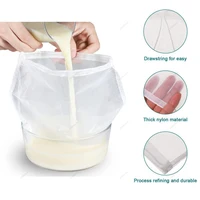1-10 pièces 100 maille lait de soja vin filtre sac noix lait sac thé café huile yaourt filtre Net maille alimentaire réutilisable Nylon filtre crépine 3