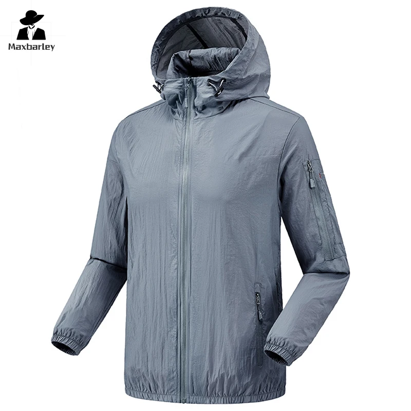Summer Men's Skin Quick Dry Hiking Jacket Waterproof Sun UV Protection Coats Men Outdoor Sports Fishing Camping Running Jacket