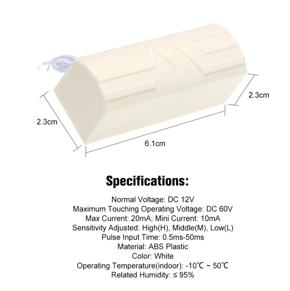 SAFEARMED (1pcs) Wired Vibration sensor,Intelligent Digital outdoor vibration,shock sensor for hardwire homr alarm system