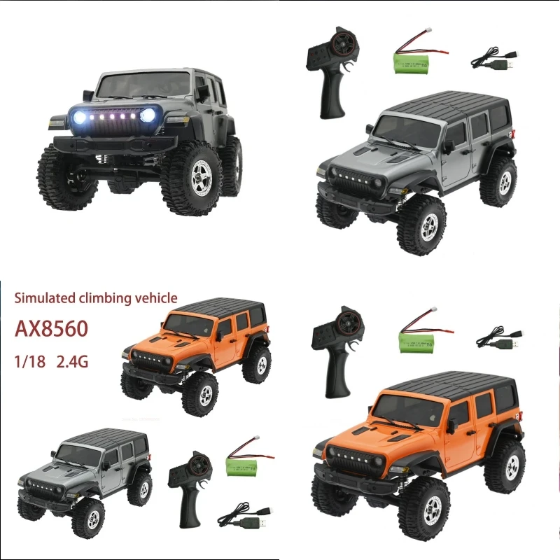 

2.4G Ax8560 1/18 Rtr Waterproof Rc Classic Full Proportiona Rock Crawler Led Light Off-road Climbing Truck Vehicles Models Toys