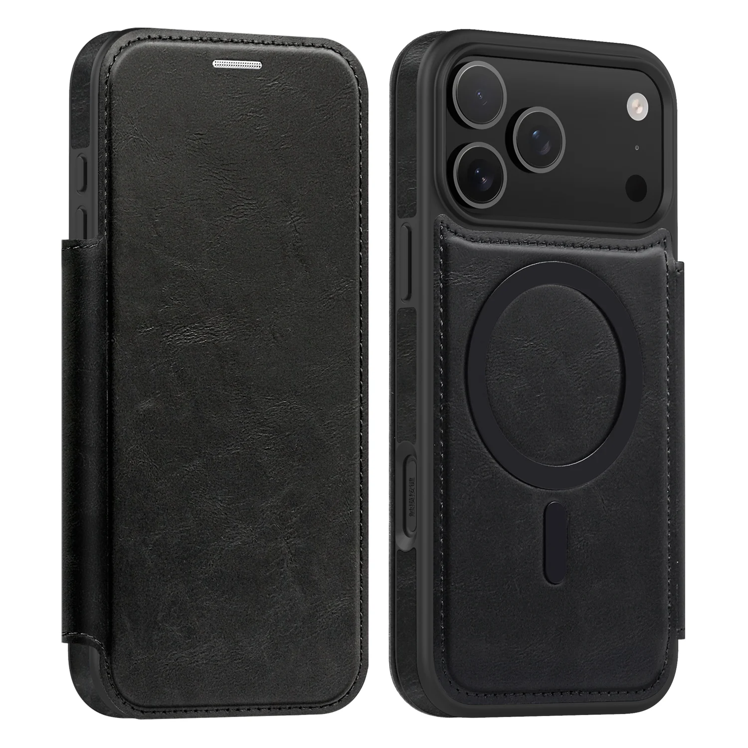 Leather Magnetic Flip Wallet Phone Case with Card Slot Holder