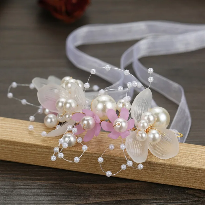 Elegant Pearl Flower Headband - Baby Girls Wedding Hair Accessory