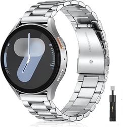 20mm Stainless Steel Metal Watch Strap Bracelet Band - Galaxy Watch 7 44mm (Silver with tool)