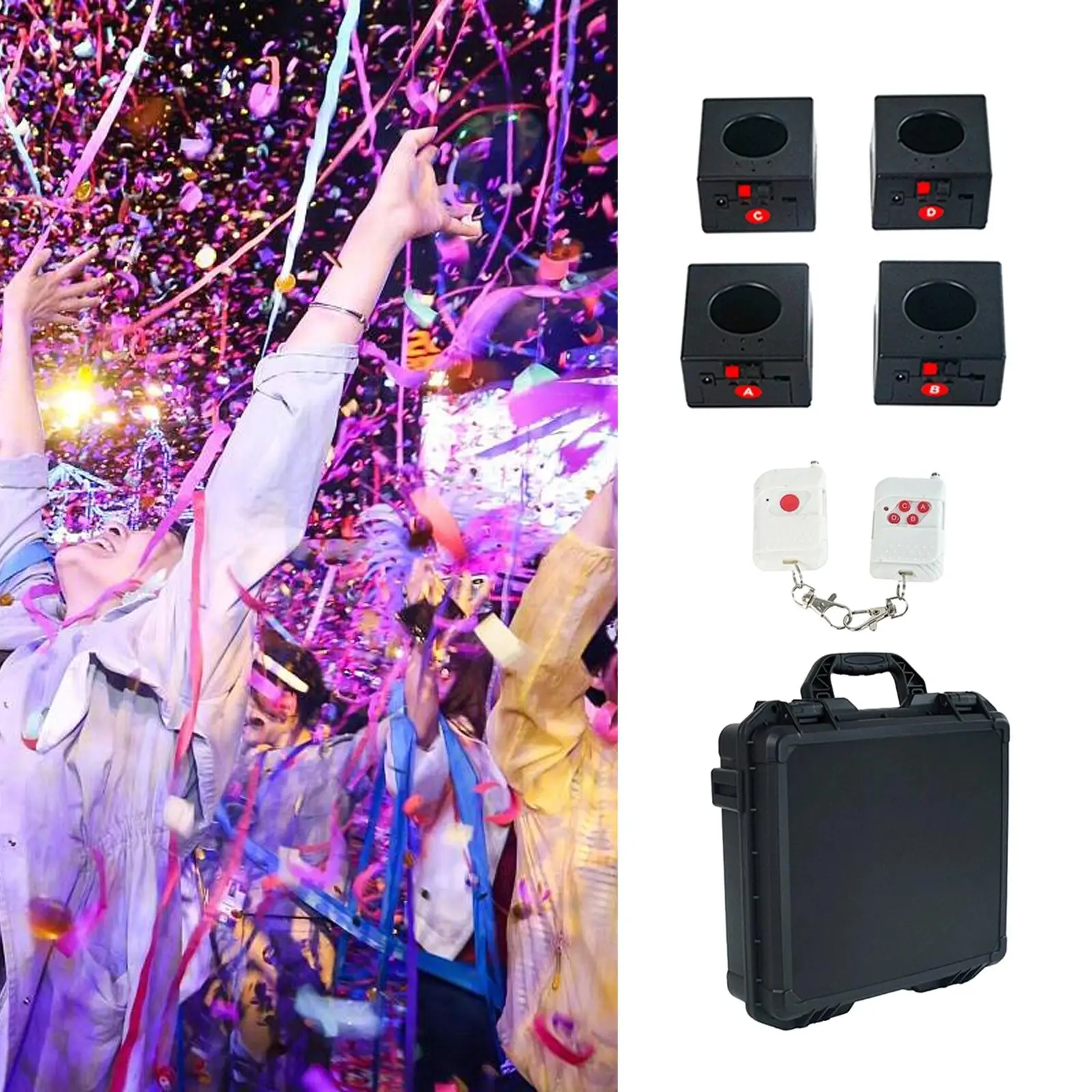 

Confetti Machine Portable Sparklers Fountain Firework Fountain Base for Anniversary Bar Performance New Year's Eve Concerts