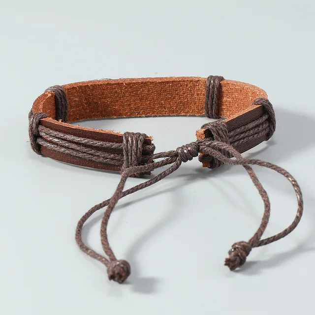 Bracciale con piume retrò Coppia Bracciali in pelle intrecciata a mano Gioielli di moda semplici Regalo di San Valentino 5