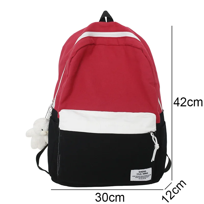 Fashion Women Canvas School Bags Cool Girl Travel Book Laptop Backpack Trendy Ladies Leisure College Backpack Female Student Bag