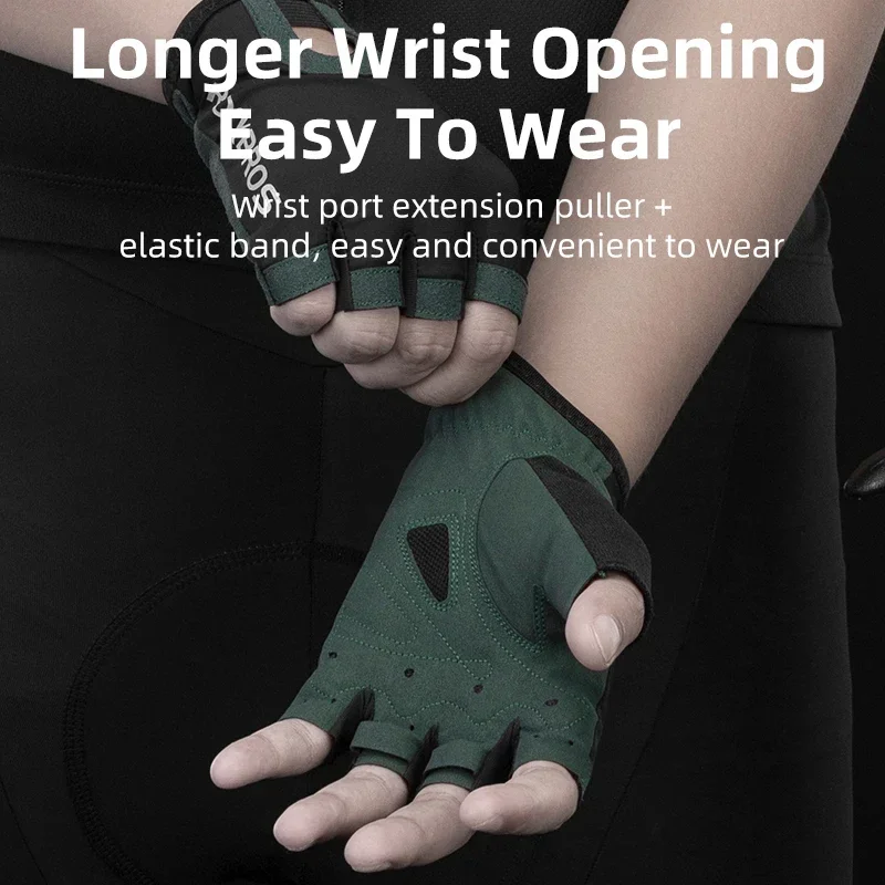 Sports Half Finger Gloves Road Bike MTB Gloves Microfiber Wear Resistant Gym Training Fingerless Glove Half Finger Bicycle Cycling Equipment