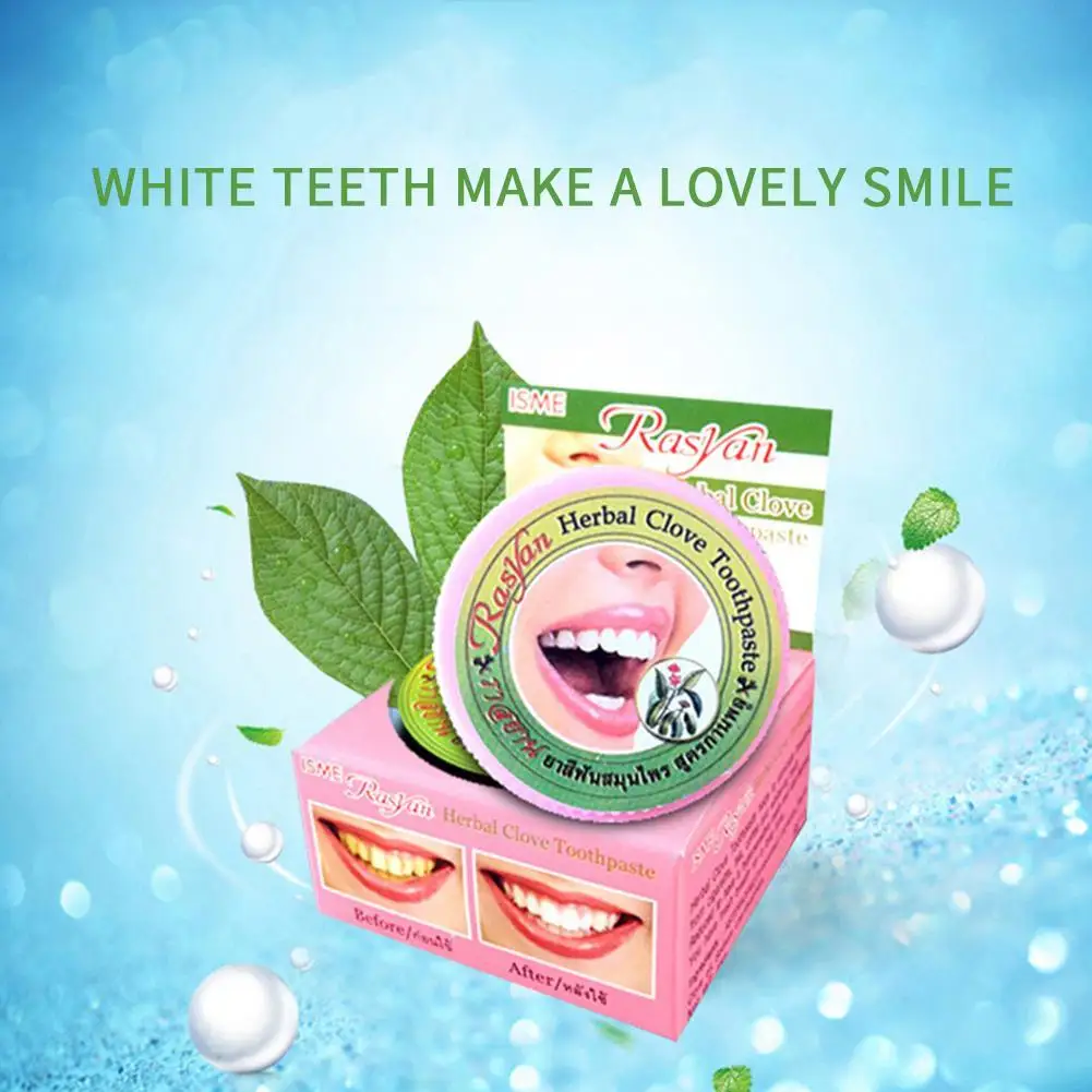 Natural Herbal Thailand Toothpaste Powder Tooth Whitening Toothpaste Dentifrice Tooth Paste Mint Oral Clean Care 25g tooth powder