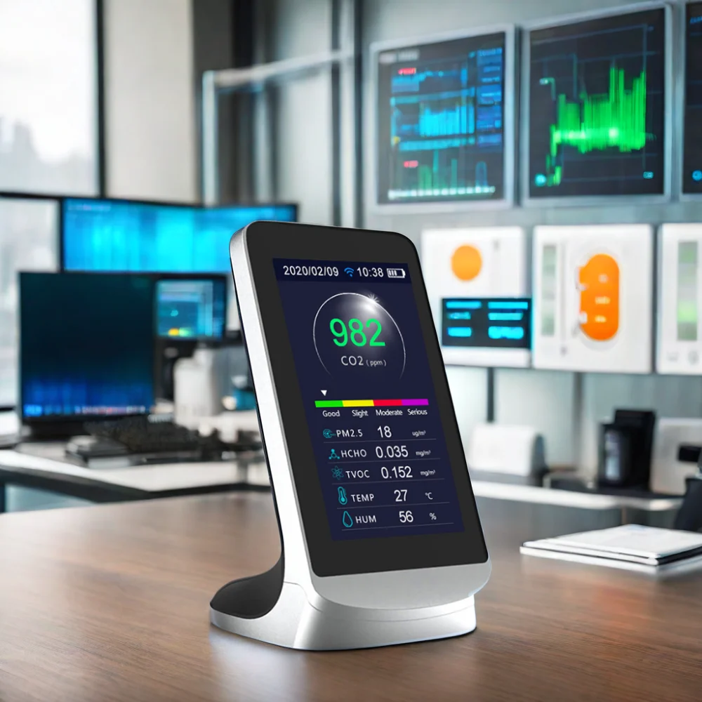 Latest Air Quality Detector DM72B-WIFI Real Time Monitor PM2.5 HCHO CO2 Accurate Meter Sensor Wifi Data Transmission To Tuya App gas detector meter