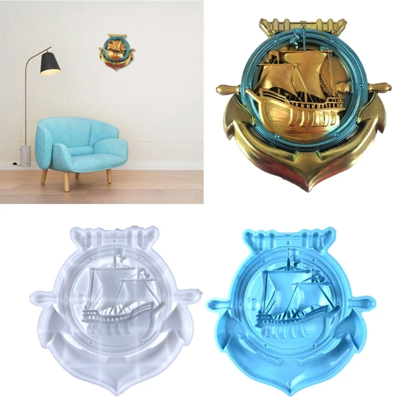 

R3MC Sailing Anchor Epoxy Casting Mould for Wall Hanging Mount Decor DIY Crafts
